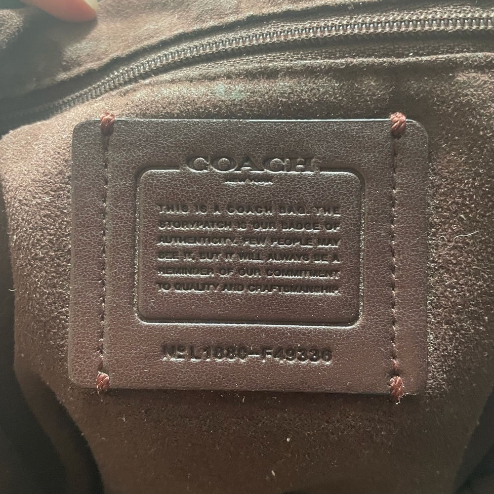 Black COACH shoulder purse